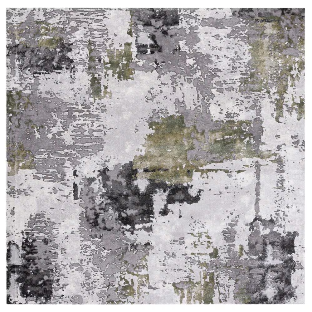 Safavieh Craft CFT820Y 4' Square Grey and Green Area Rug