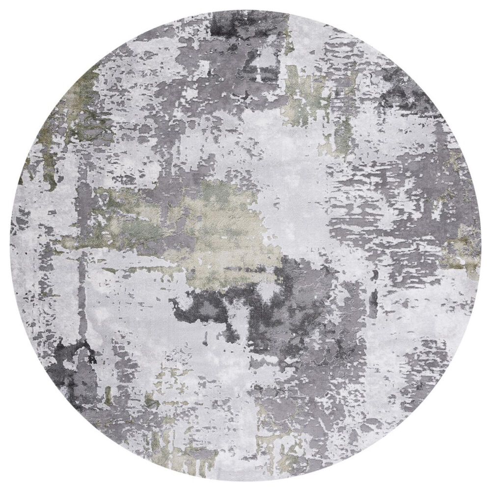 Safavieh Craft CFT820Y 5'3" Round Grey and Green Area Rug