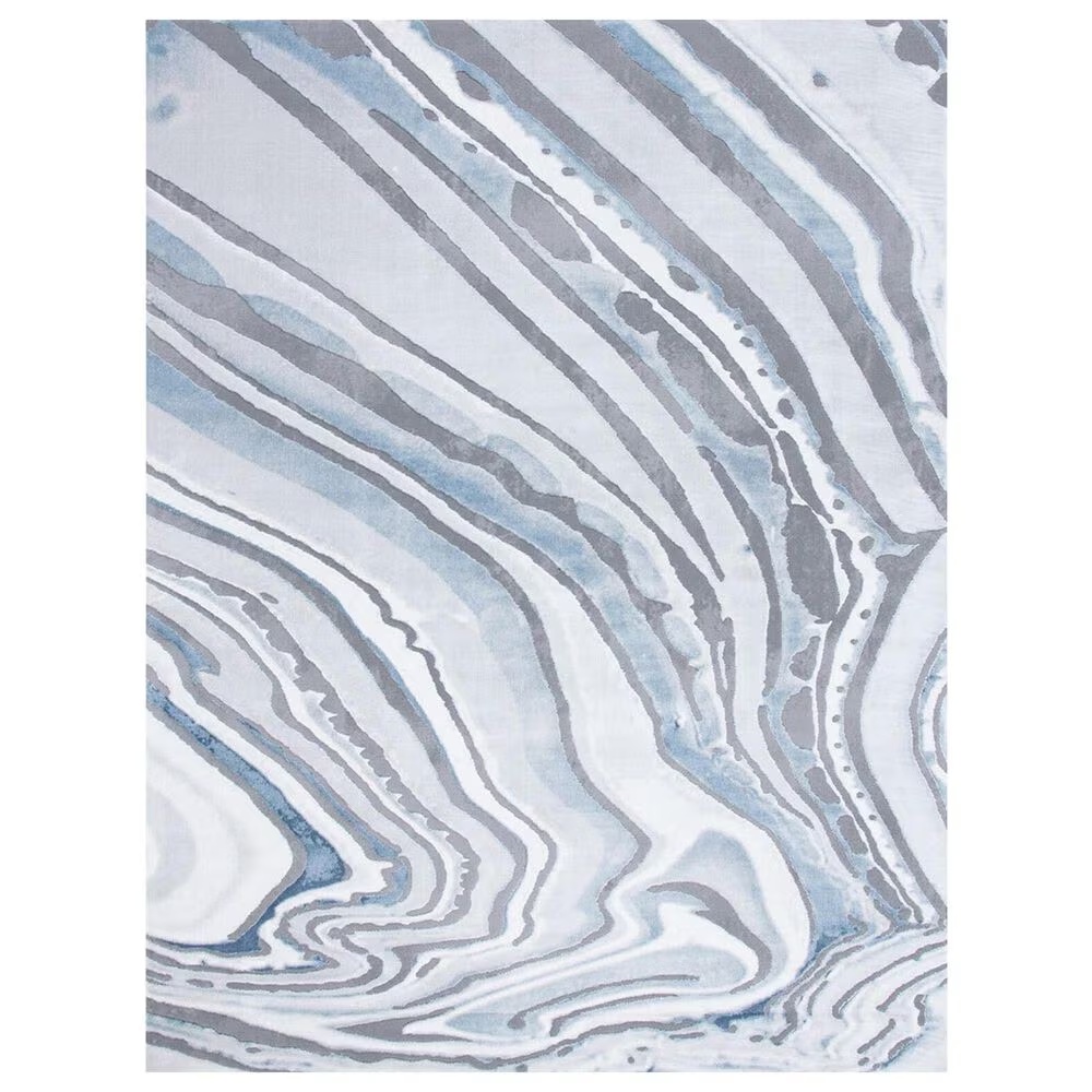 Safavieh Craft CFT843M 6'7" x 9' Blue and Grey Area Rug