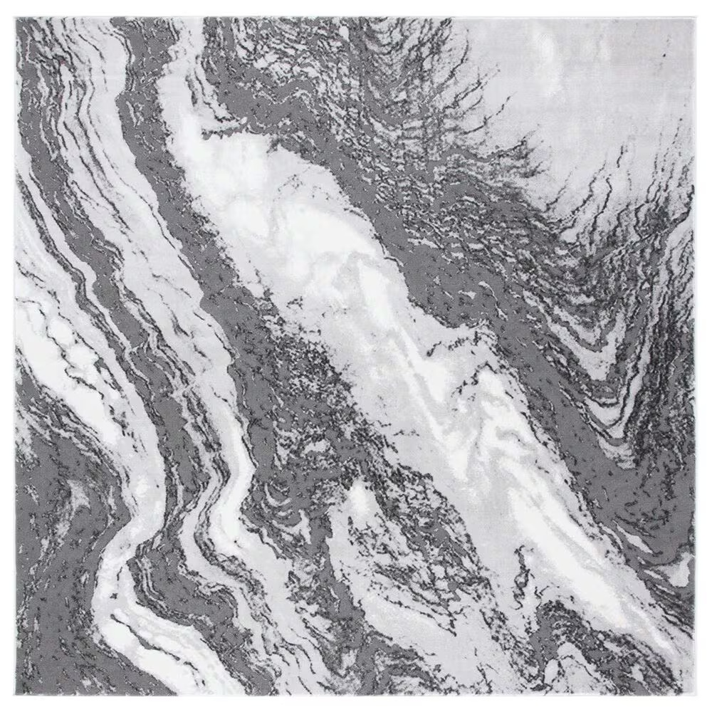 Safavieh Craft CFT844F 6'7" Square Light Grey and Grey Area Rug