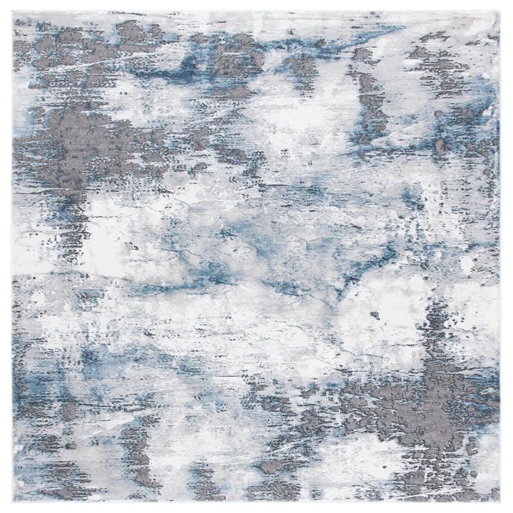 Safavieh Craft CFT850M 6'7" Square Blue and Grey Area Rug