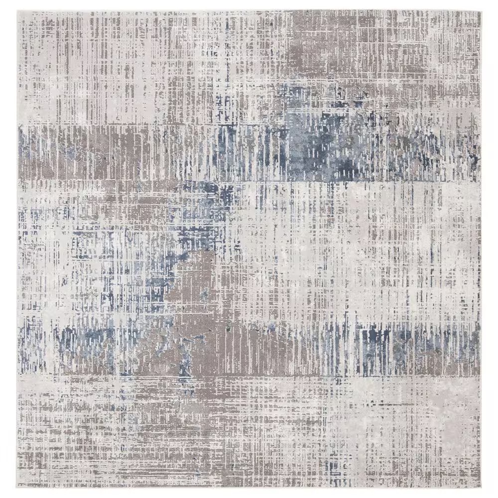 Safavieh Craft CFT874F 6'7" Square Grey and Blue Area Rug