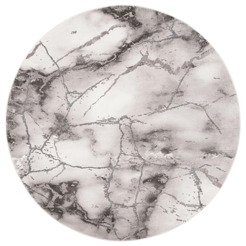Safavieh Craft CFT877G 10' Round Grey and Silver Area Rug