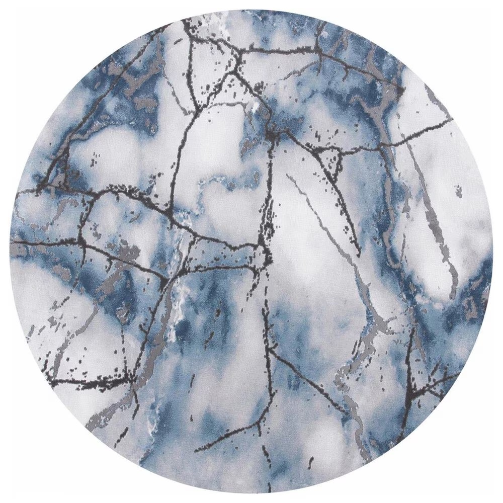Safavieh Craft CFT877L 10' Round Grey and Blue Area Rug