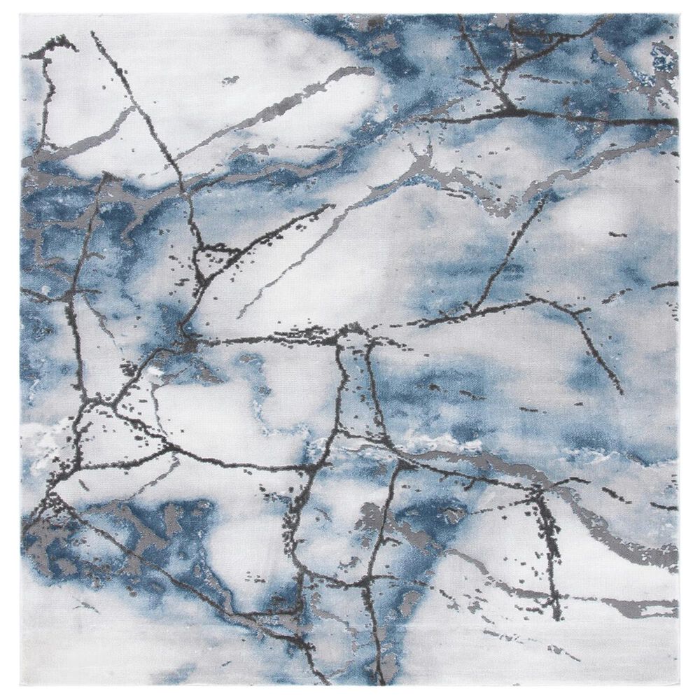 Safavieh Craft CFT877L 8' Square Grey and Blue Area Rug