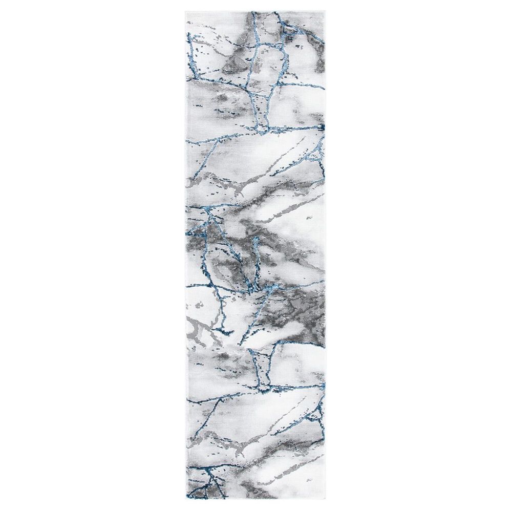Safavieh Craft 2'3" x 10' Ivory, Grey and Blue Runner