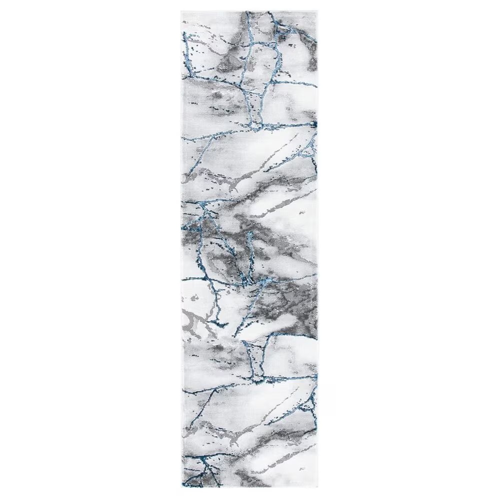 Safavieh Craft 2'3" x 12' Ivory, Grey and Blue Runner