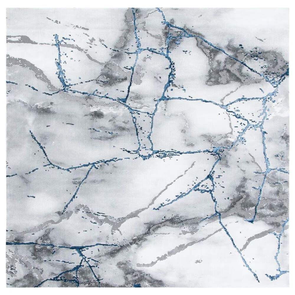 Safavieh Craft 6'7" Square Ivory Grey and Blue Area Rug