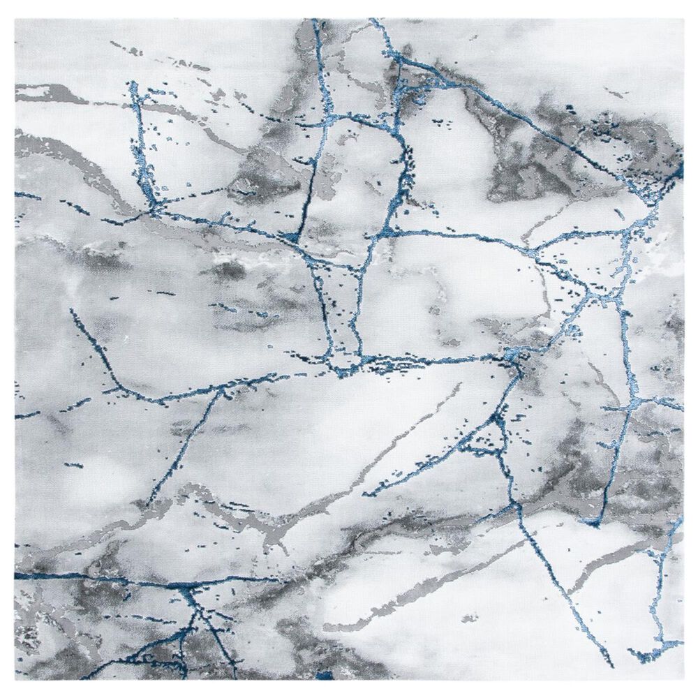 Safavieh Craft 8' Square Ivory Grey and Blue Area Rug