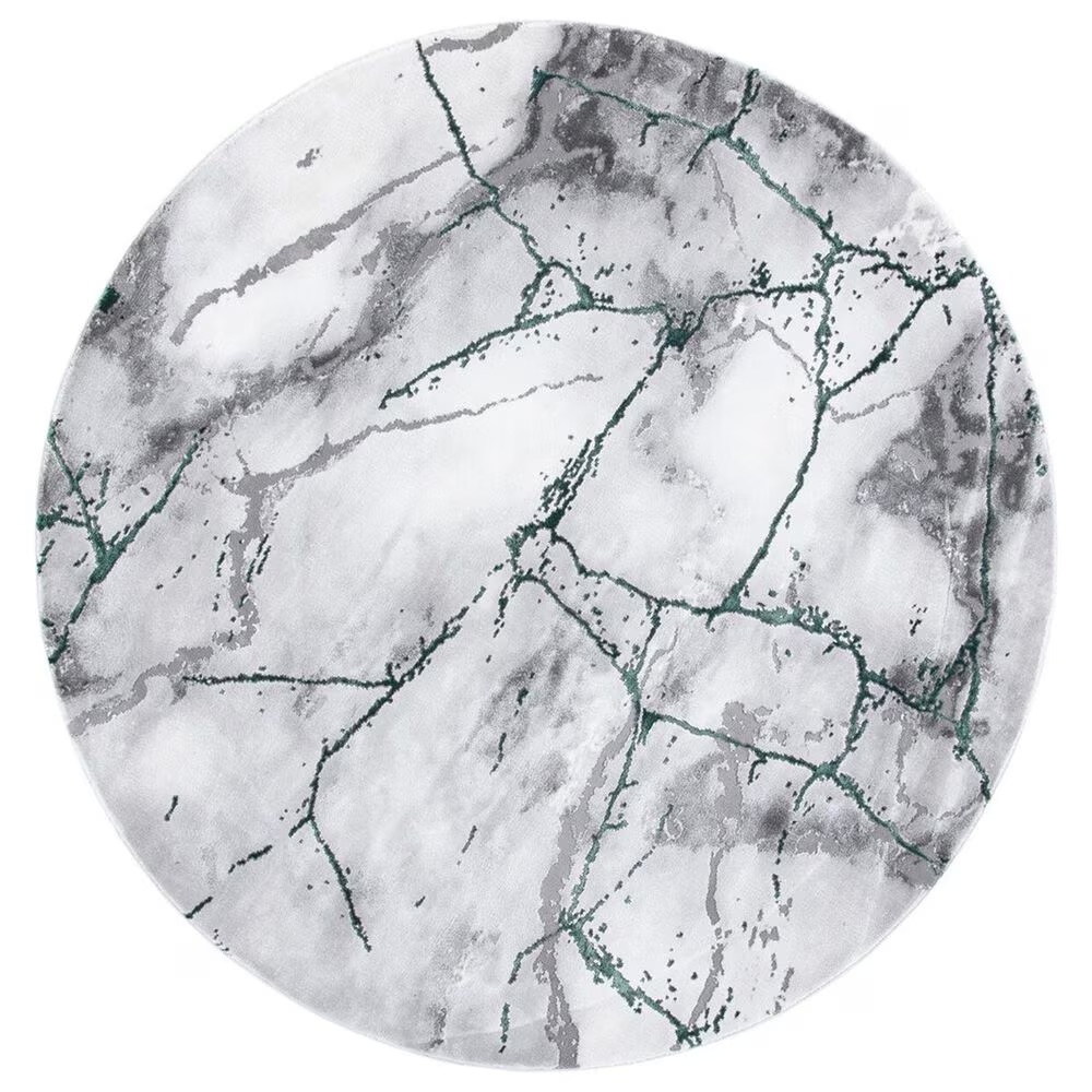 Safavieh Craft CFT877Y 4' Round Grey and Green Area Rug