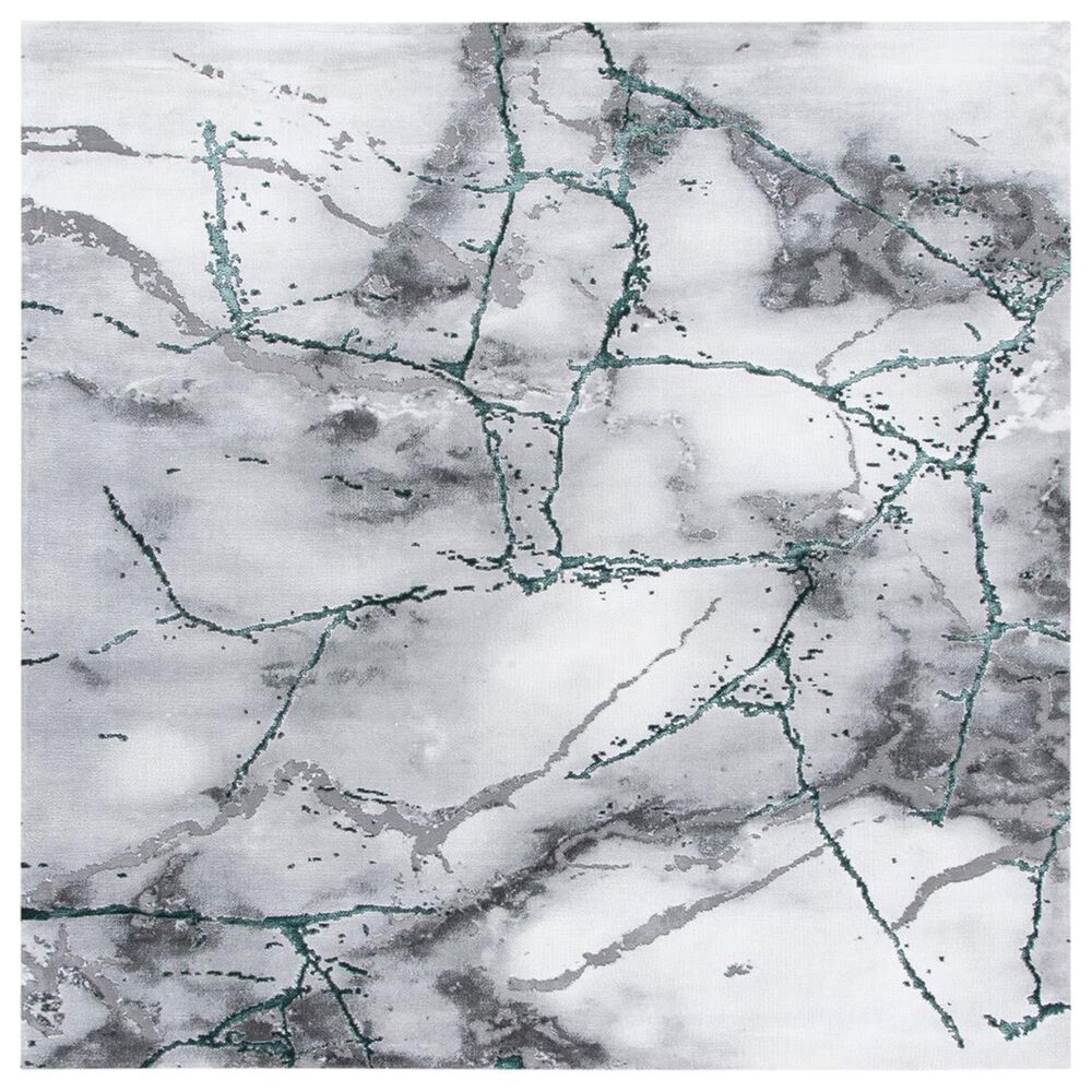 Safavieh Craft CFT877Y 4' Square Grey and Green Area Rug