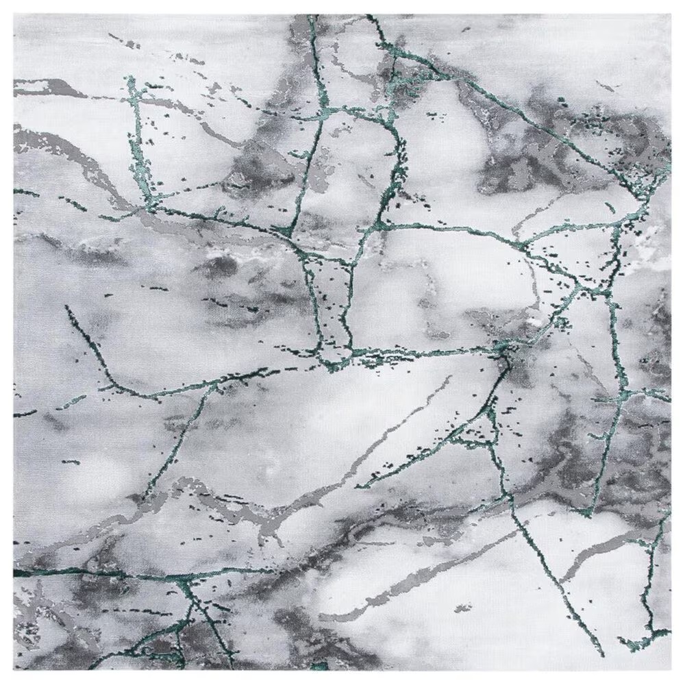 Safavieh Craft CFT877Y 8' Square Grey and Green Area Rug