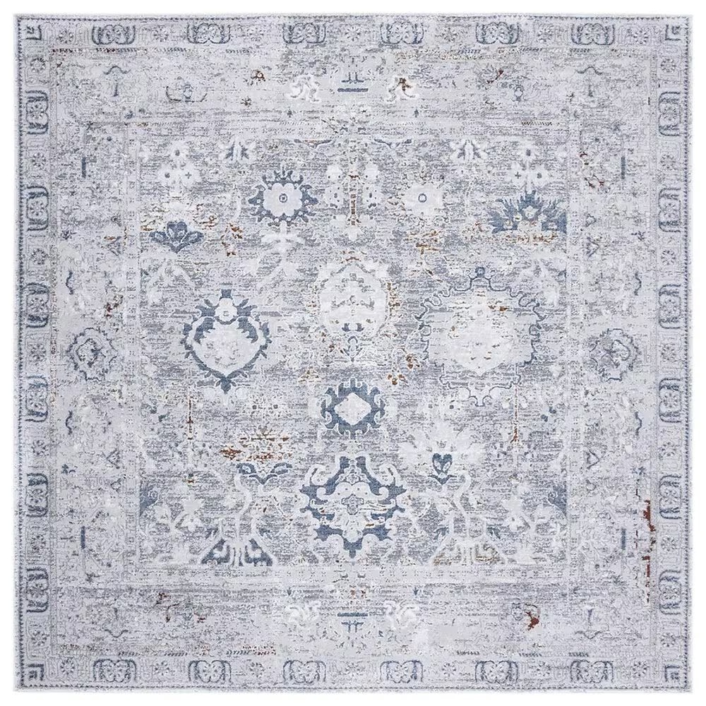 Safavieh Craft CFT927F 6'7" Square Grey and Blue Area Rug