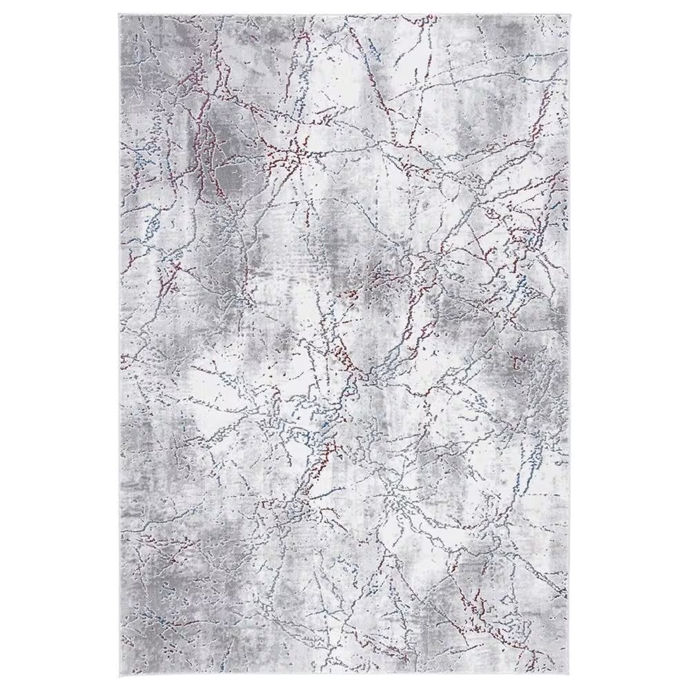 Safavieh Craft CFT960F 5'5" x 7'7" Grey and Wine Area Rug