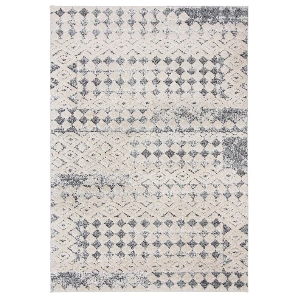 Safavieh Martha Stewart Lucia Shag MSR0737A 2'6" x 3'9" White and Light Grey Area Rug