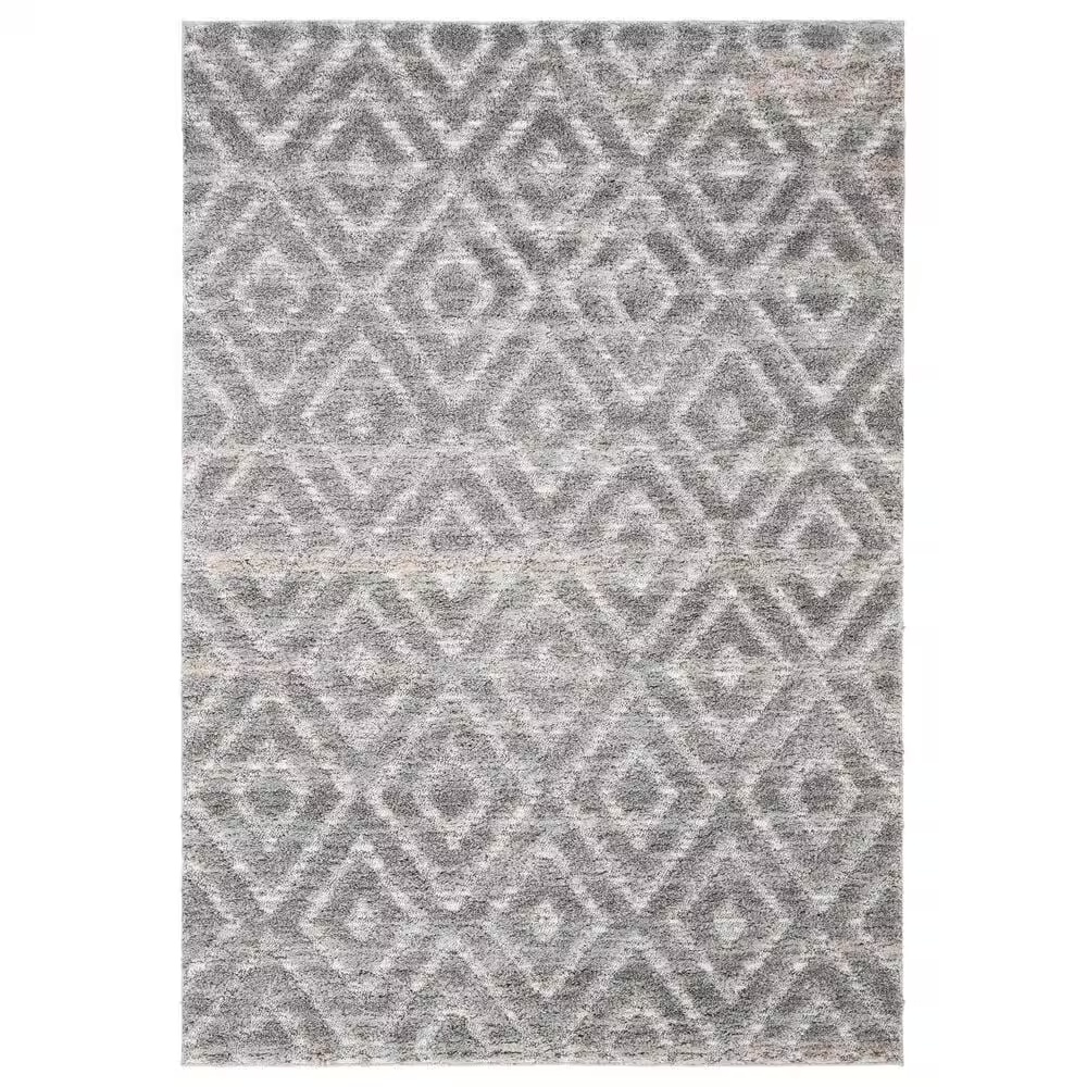 Safavieh Martha Stewart Lucia Shag MSR0782H 4' x 6' Dark Grey and Light Grey Area Rug