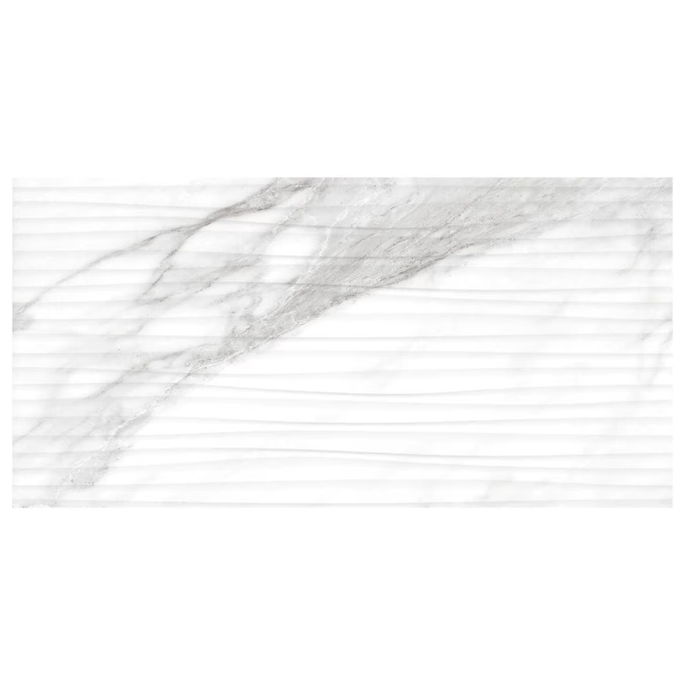 Dal-Tile Perpetuo Brilliant White Wave 12" x 24" Satin Ceramic Tile