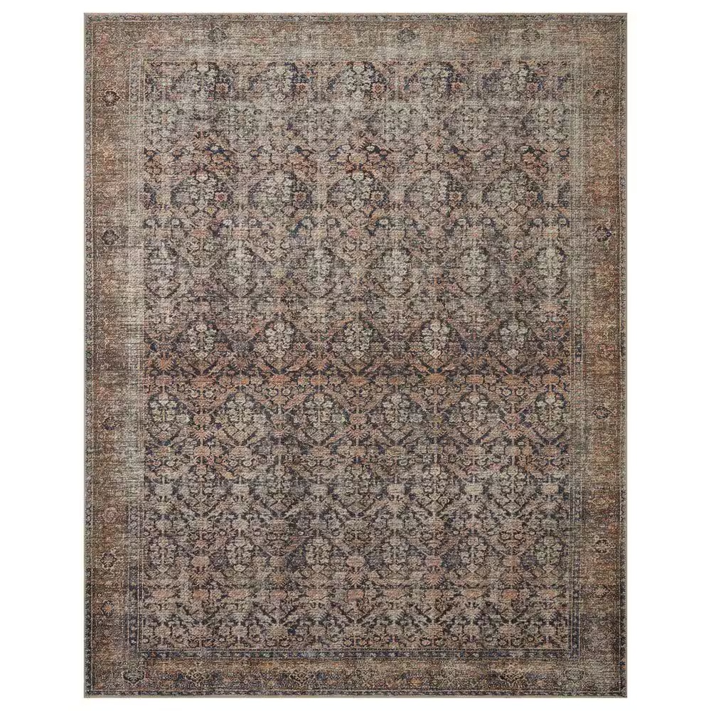 Amber Lewis x Loloi Billie 10' x 14' Ink and Salmon Area Rug