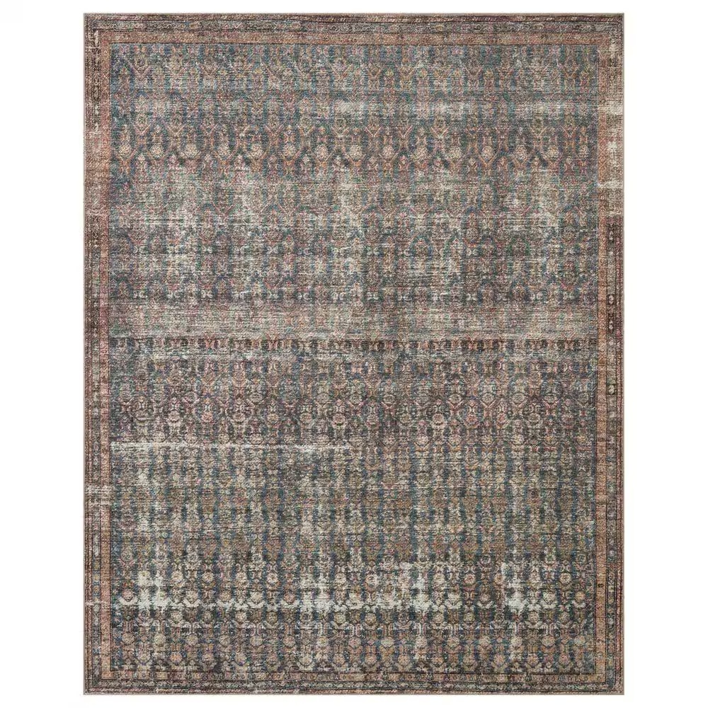 Amber Lewis x Loloi Billie 2'3" x 3'9" Ocean and Brick Area Rug