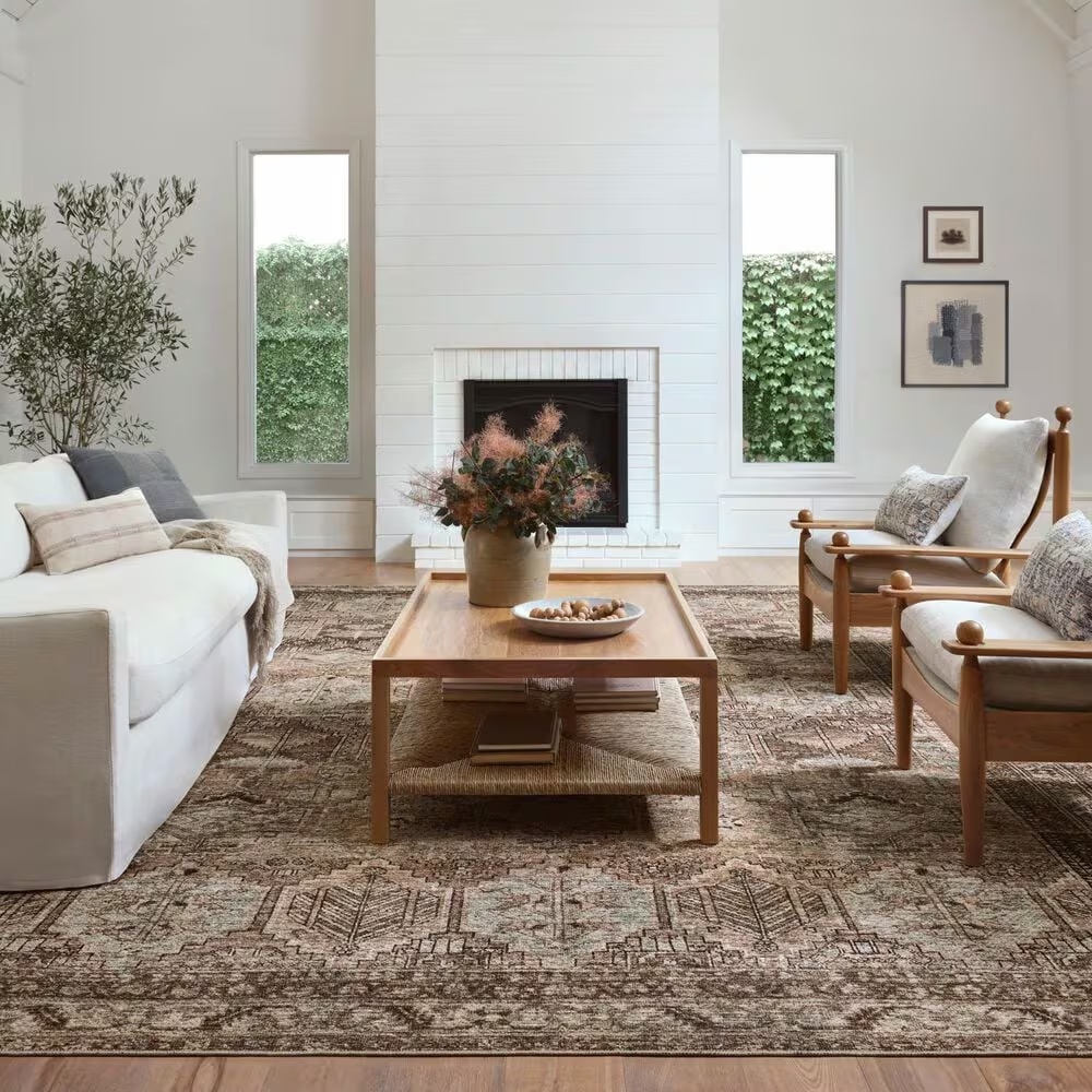 Amber Lewis x Loloi Billie 10' x 14' Clay and Sage Area Rug