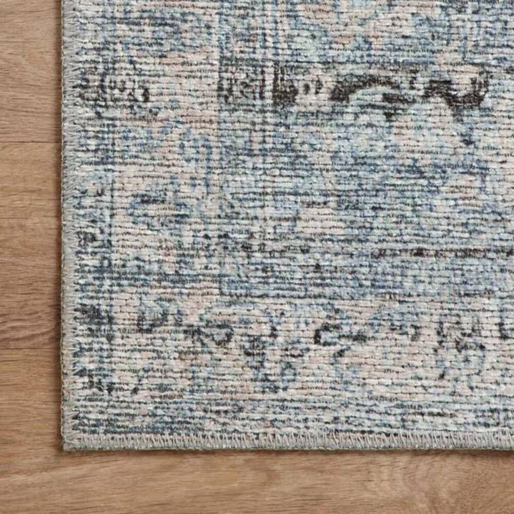 Amber Lewis x Loloi Billie 2'3" x 3'9" Denim and Blush Area Rug