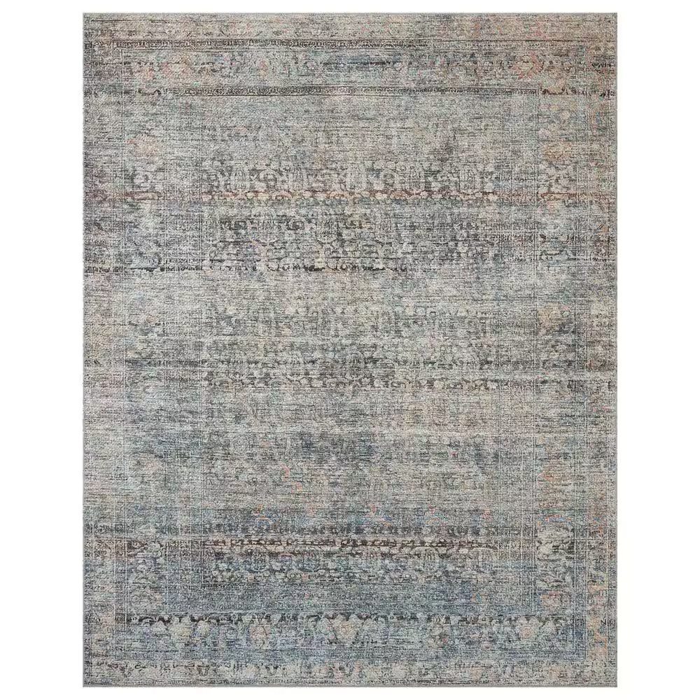 Amber Lewis x Loloi Billie 3'6" x 5'6" Denim and Blush Area Rug