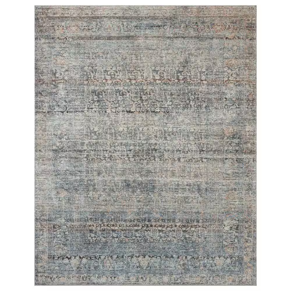 Amber Lewis x Loloi Billie 5' x 7'6" Denim and Blush Area Rug