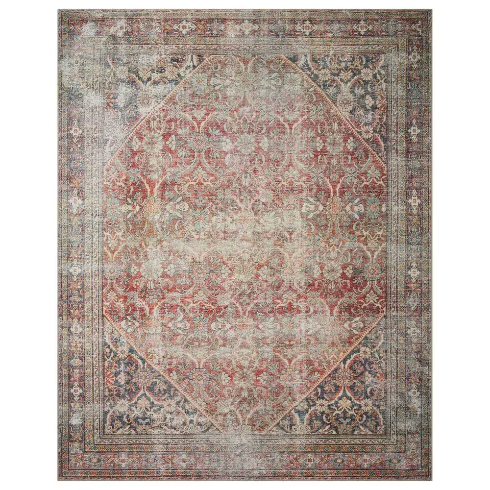 Amber Lewis x Loloi Georgie 5' x 7'6" Red and Navy Area Rug