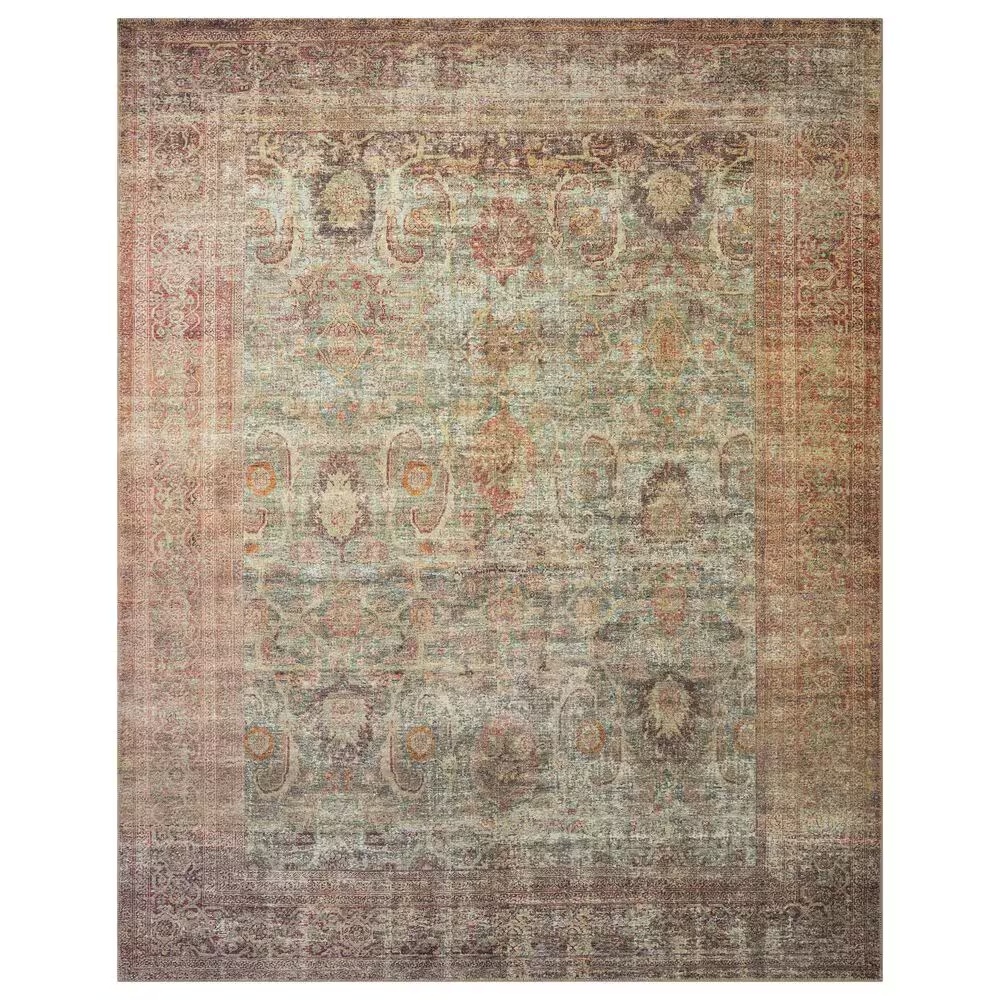 Amber Lewis x Loloi Georgie 10' x 14' Jade and Sunset Area Rug