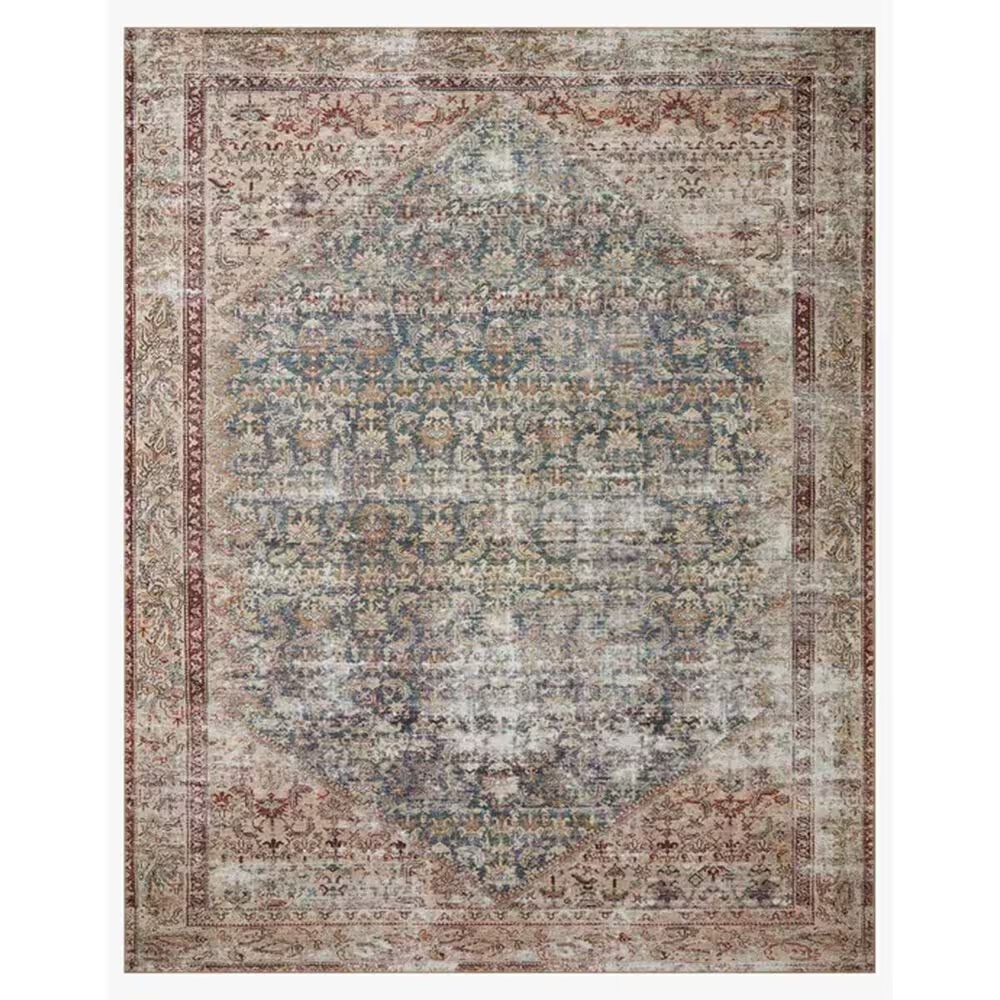 Amber Lewis x Loloi Georgie 2'6" x 12' Teal and Antique Runner