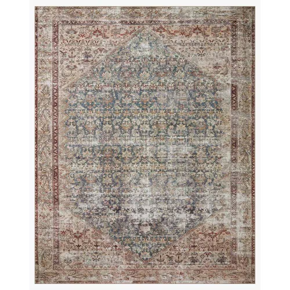 Amber Lewis x Loloi Georgie 8'4" x 11'6" Teal and Antique Area Rug