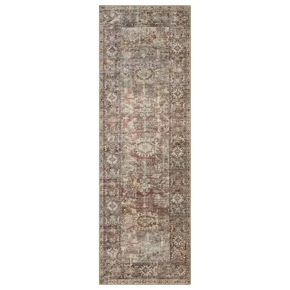 Amber Lewis x Loloi Georgie 2'6" x 9'6" Bordeaux and Antique Runner
