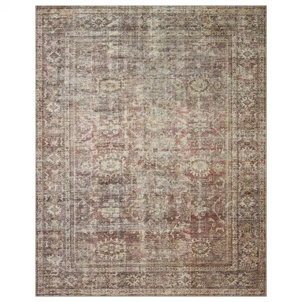 Amber Lewis x Loloi Georgie 3'9" x 5'6" Bordeaux and Antique Area Rug