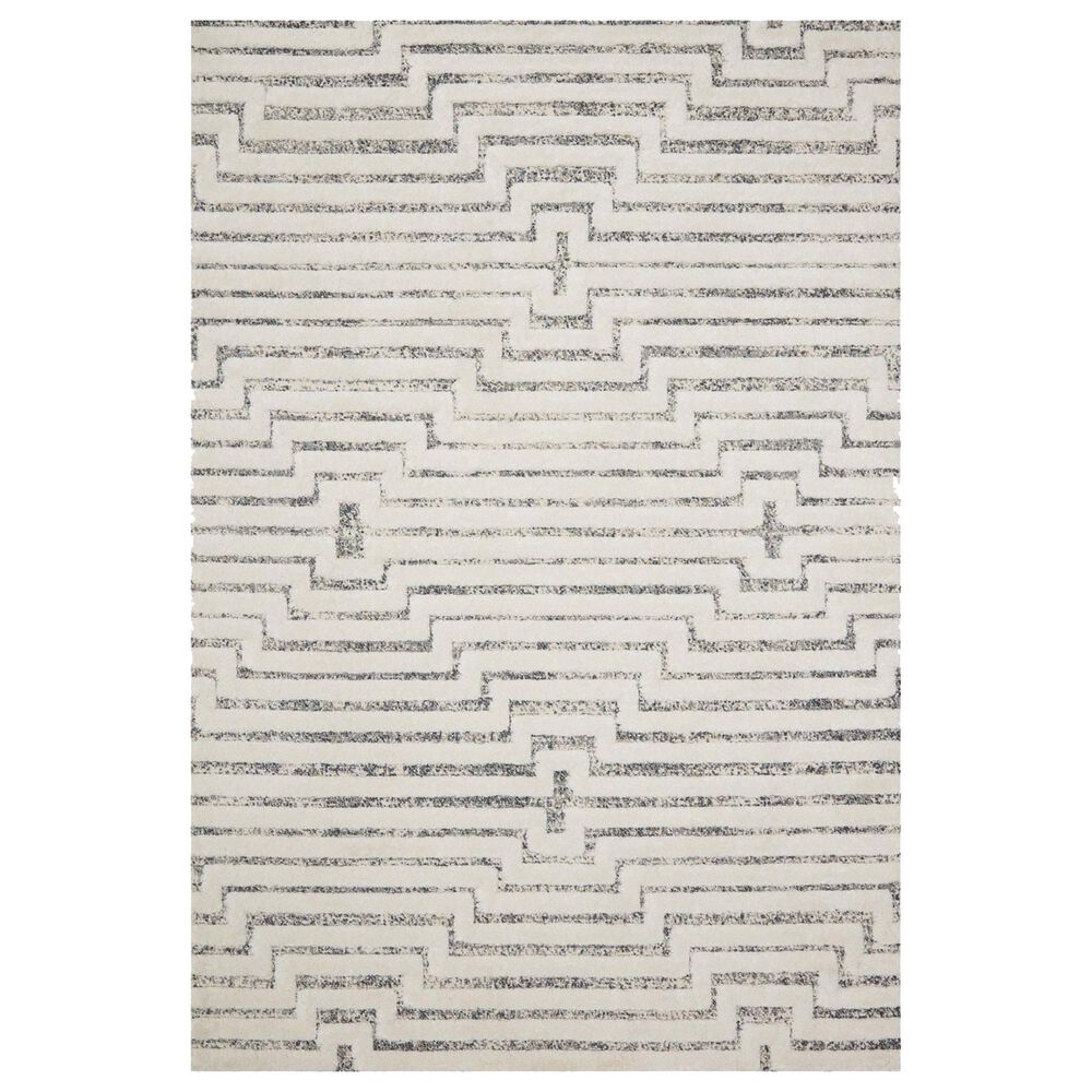 Loloi II Hagen 5'3" x 7'8" White and Sky Area Rug