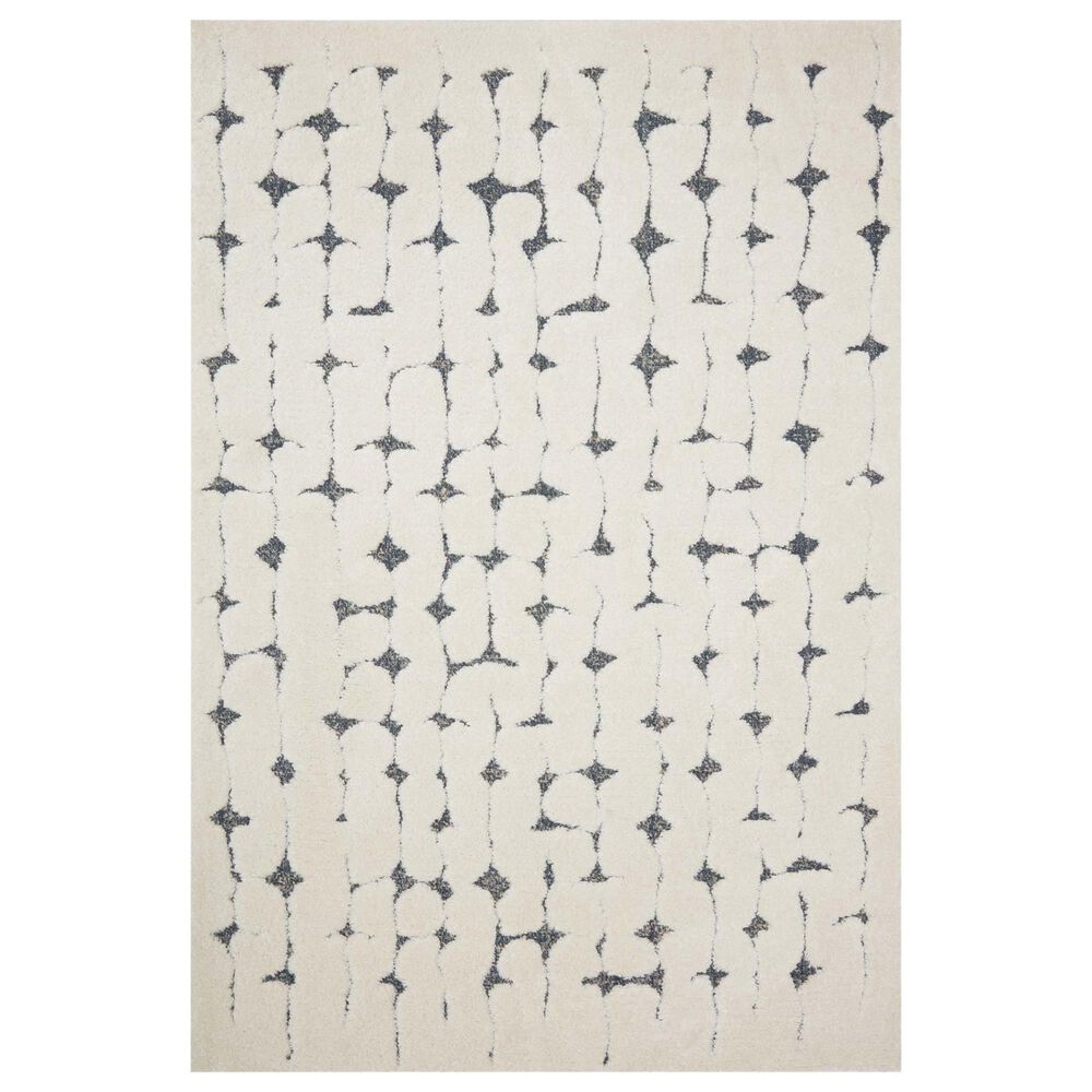 Loloi II Hagen 9'6" x 13' White and Navy Area Rug