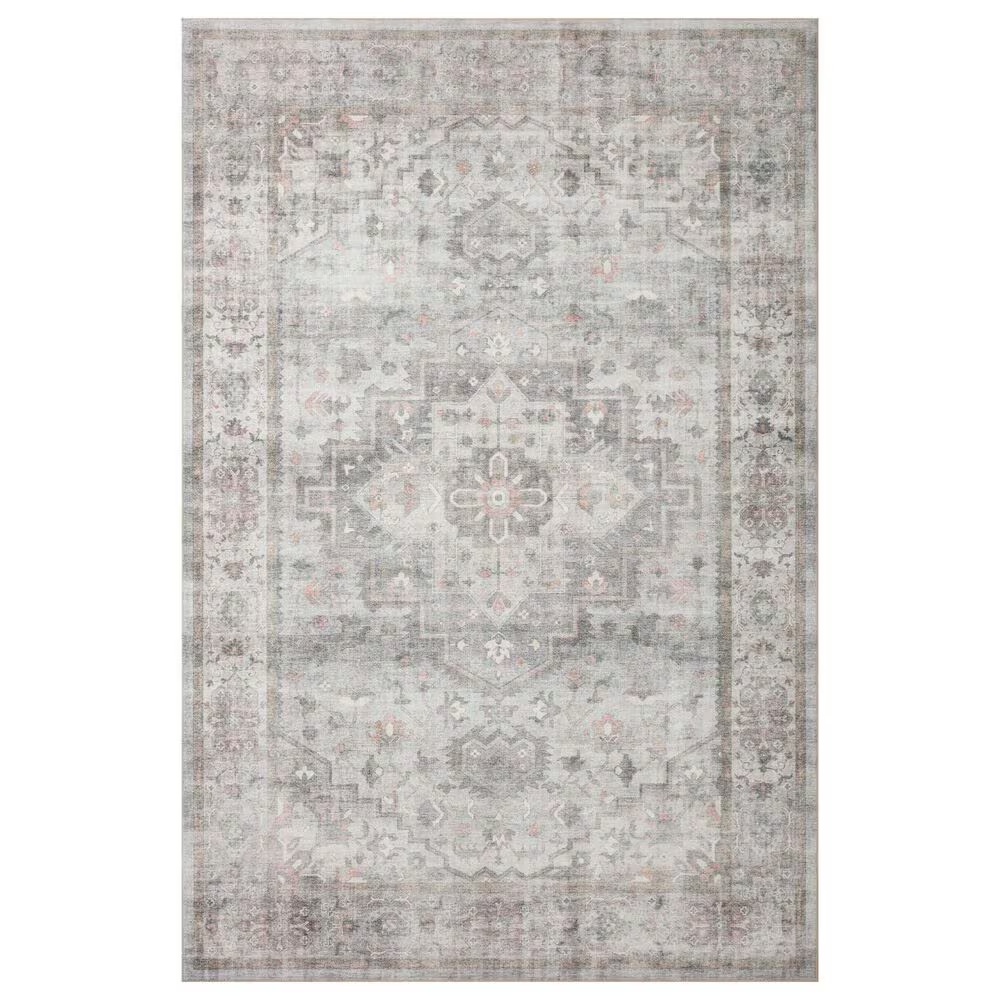 Loloi II Heidi 8'6" x 11'6" Dove and Blush Area Rug