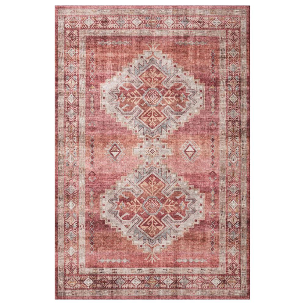 Loloi II Heidi 3'6" x 5'6" Sunset and Natural Area Rug