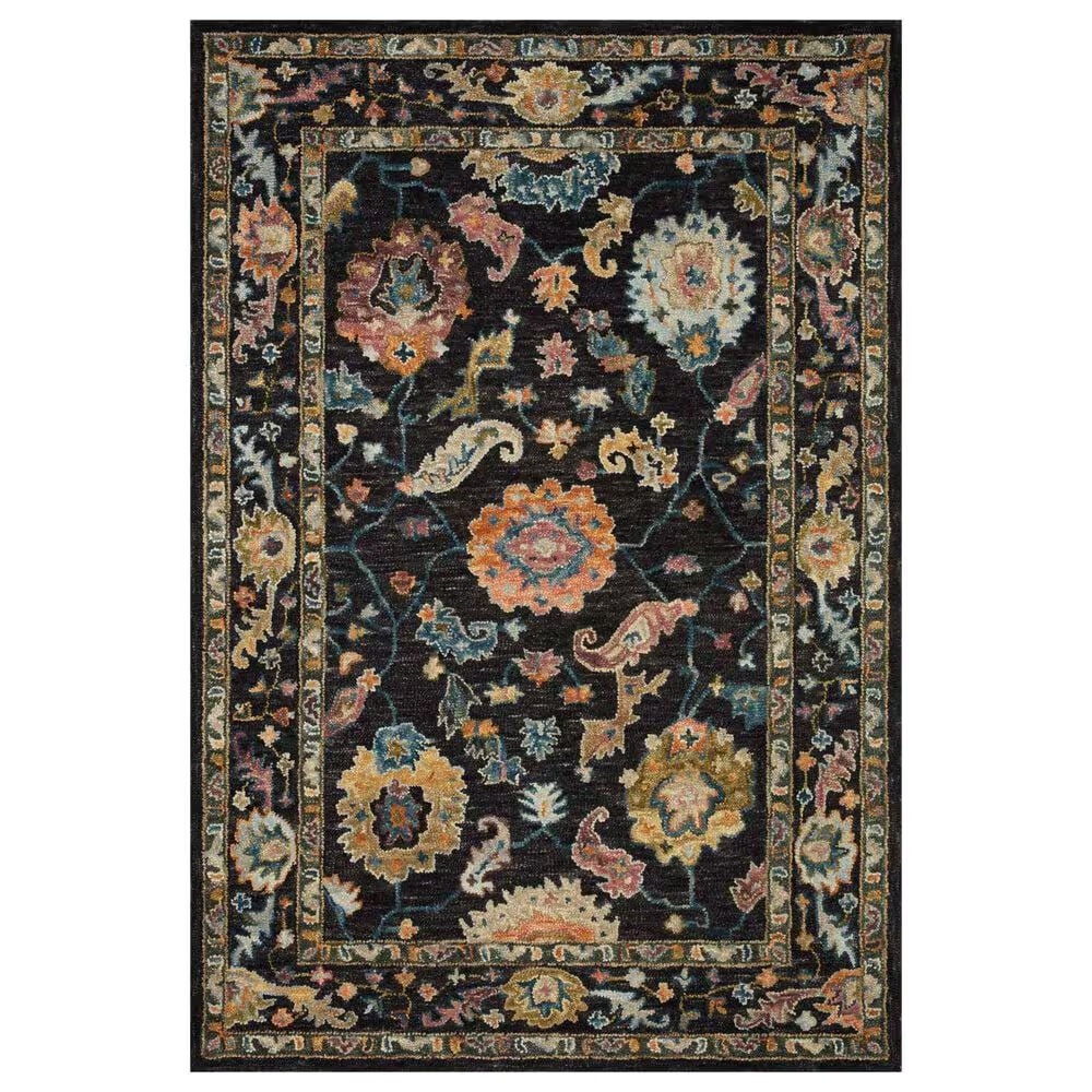Loloi Padma 2' x 5' Black and Multicolor Runner