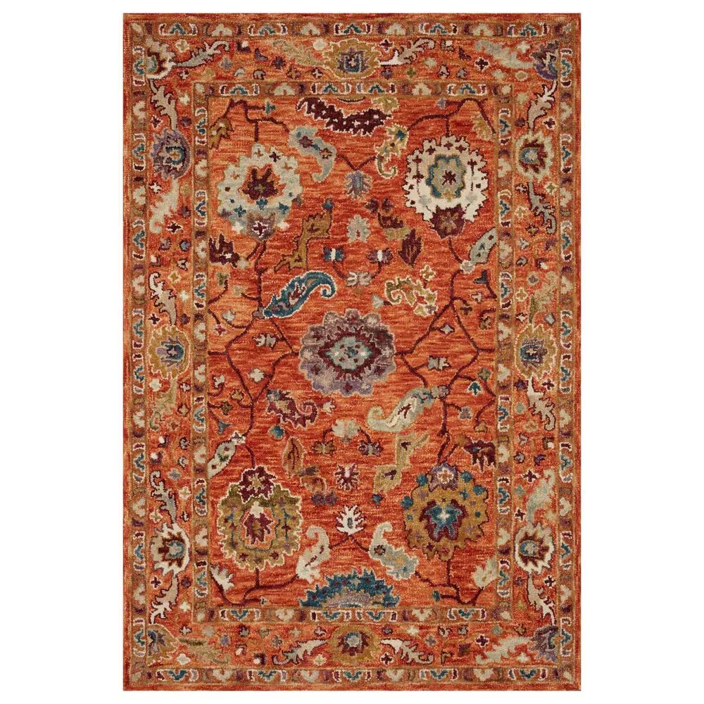 Loloi Padma 2' x 5' Orange and Multicolor Runner