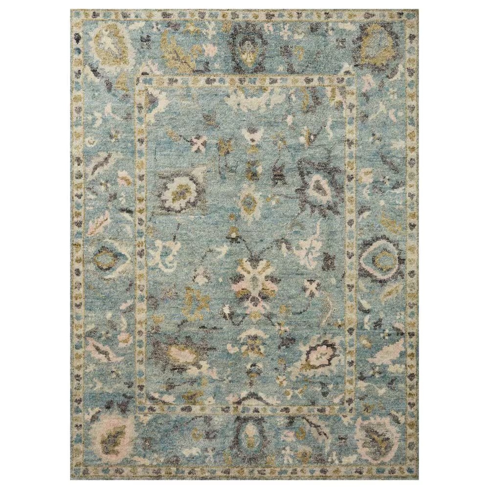 Loloi Clement 5'6" x 8'6" Aqua and Multicolor Area Rug
