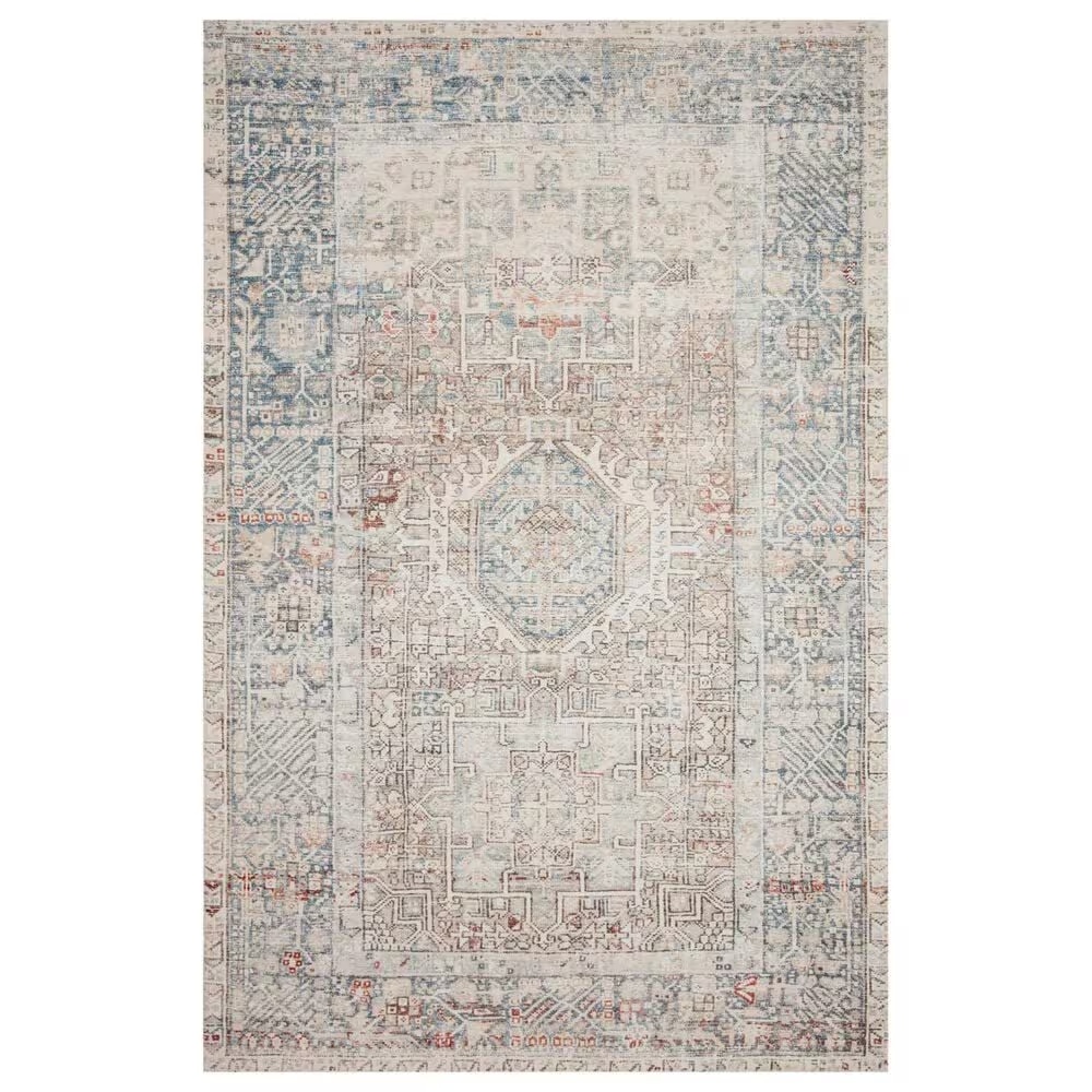 Chris Loves Julia x Loloi Jules 9'6" x 14' Natural and Ocean Area Rug