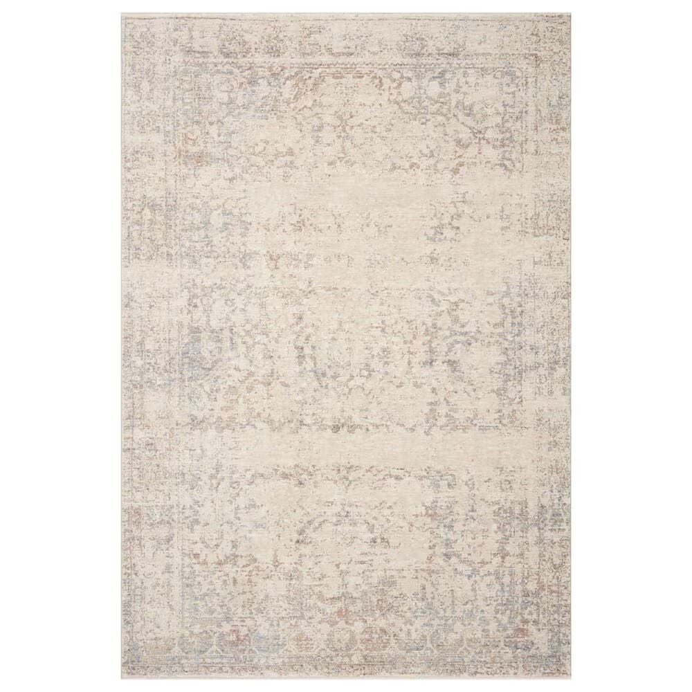 Magnolia Home Carlisle 5'3" Round Ivory and Multicolor Area Rug