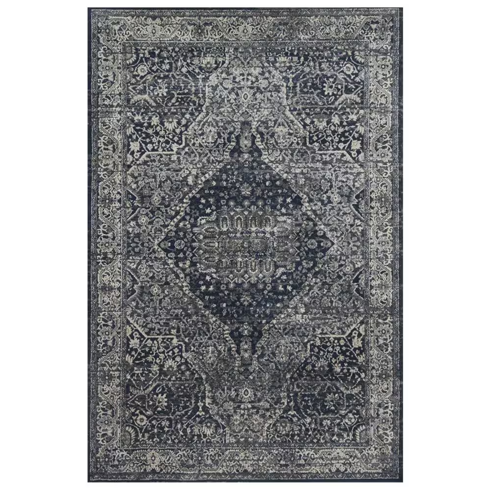 Magnolia Home Everly VY-02 2'7" x 8' Grey and Midnight Runner