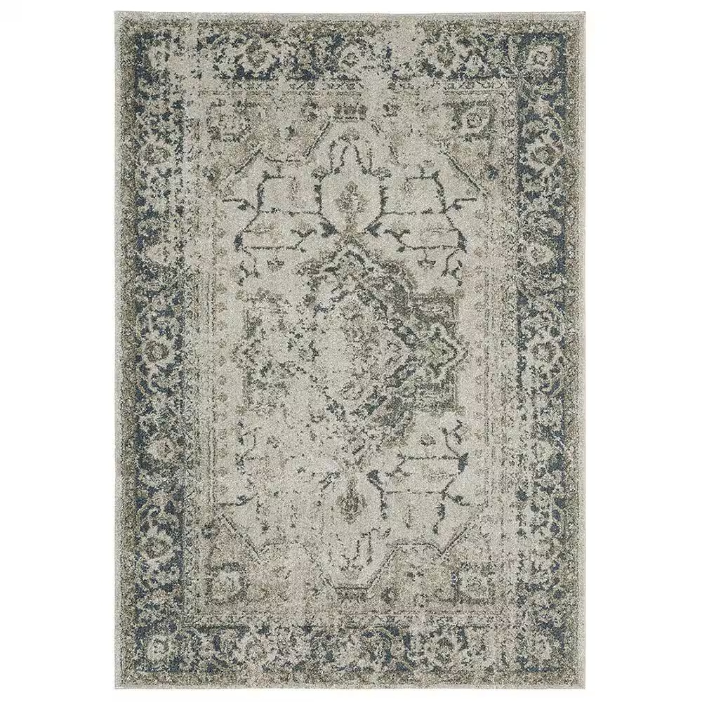 Oriental Weavers Alton Medallion 7'10" x 10'10" Beige and Blue Area Rug