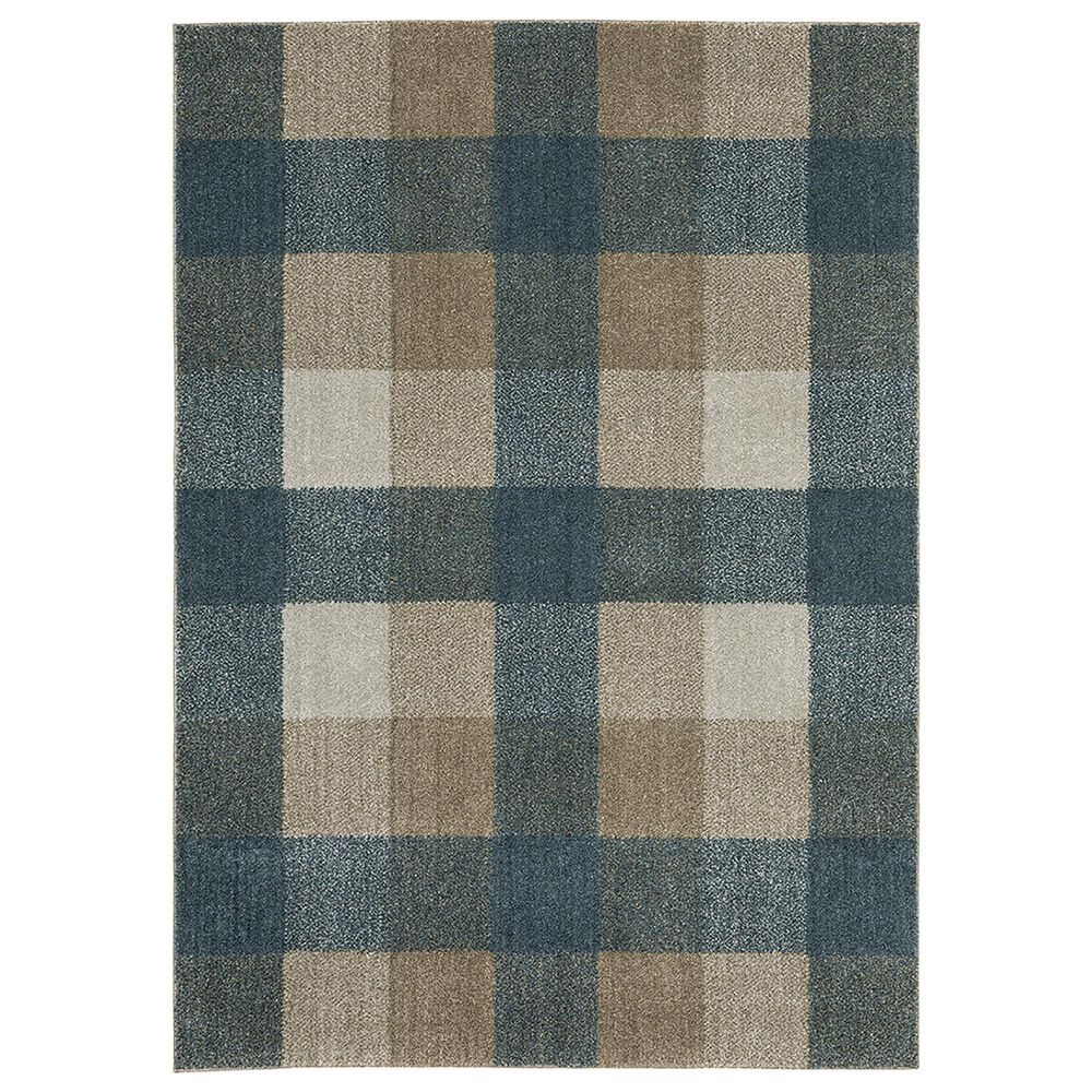 Oriental Weavers Alton Flanel 6'7" x 9'6" Blue and Beige Area Rug
