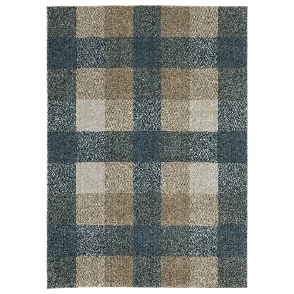 Oriental Weavers Alton Flanel 9'10" x 12'10" Blue and Beige Area Rug