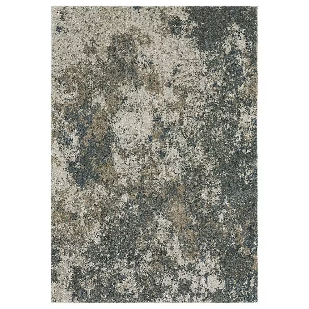 Oriental Weavers Alton Abstract 3'3" x 5' Blue and Beige Area Rug