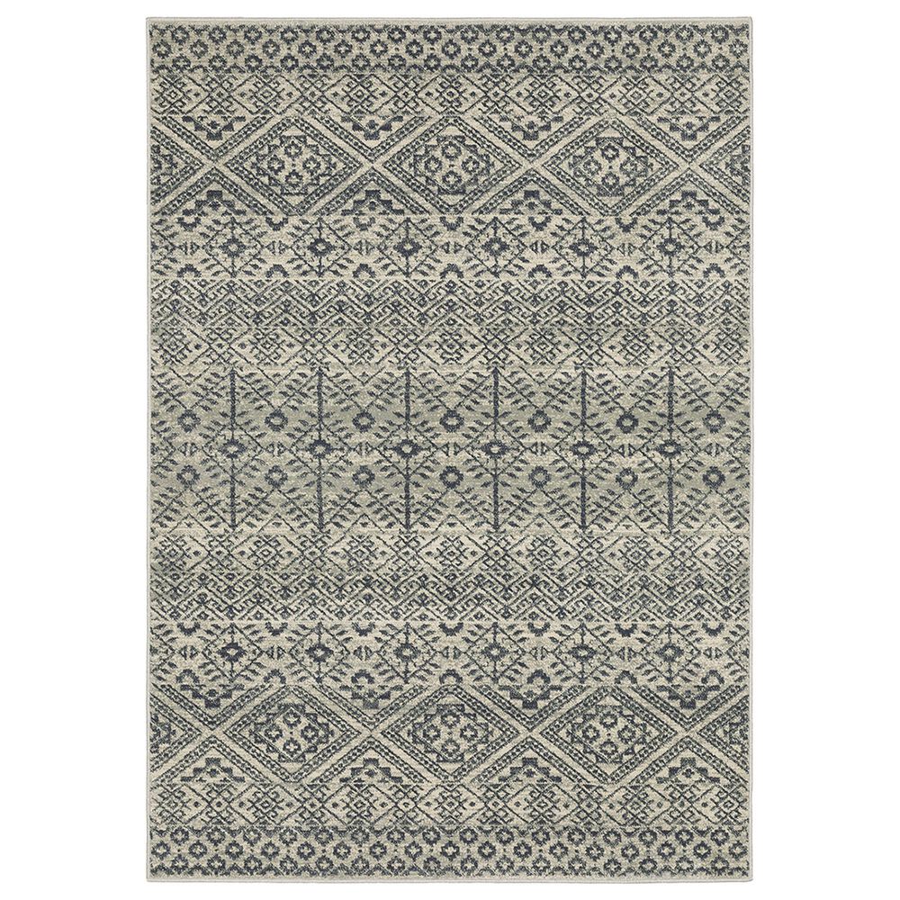 Oriental Weavers Branson Aztec 1'10" x 7'3" Blue and Beige Runner