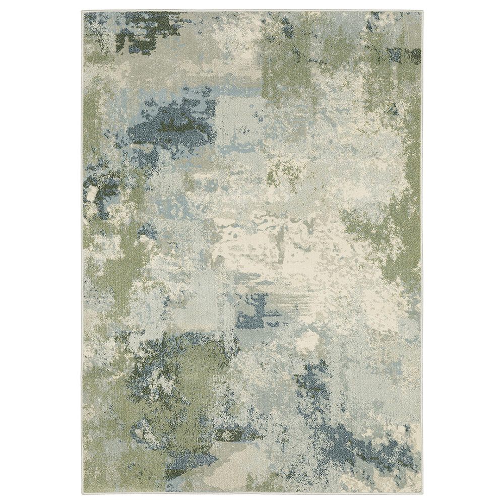 Oriental Weavers Branson Abstract 7'10" x 10' Blue and Green Area Rug