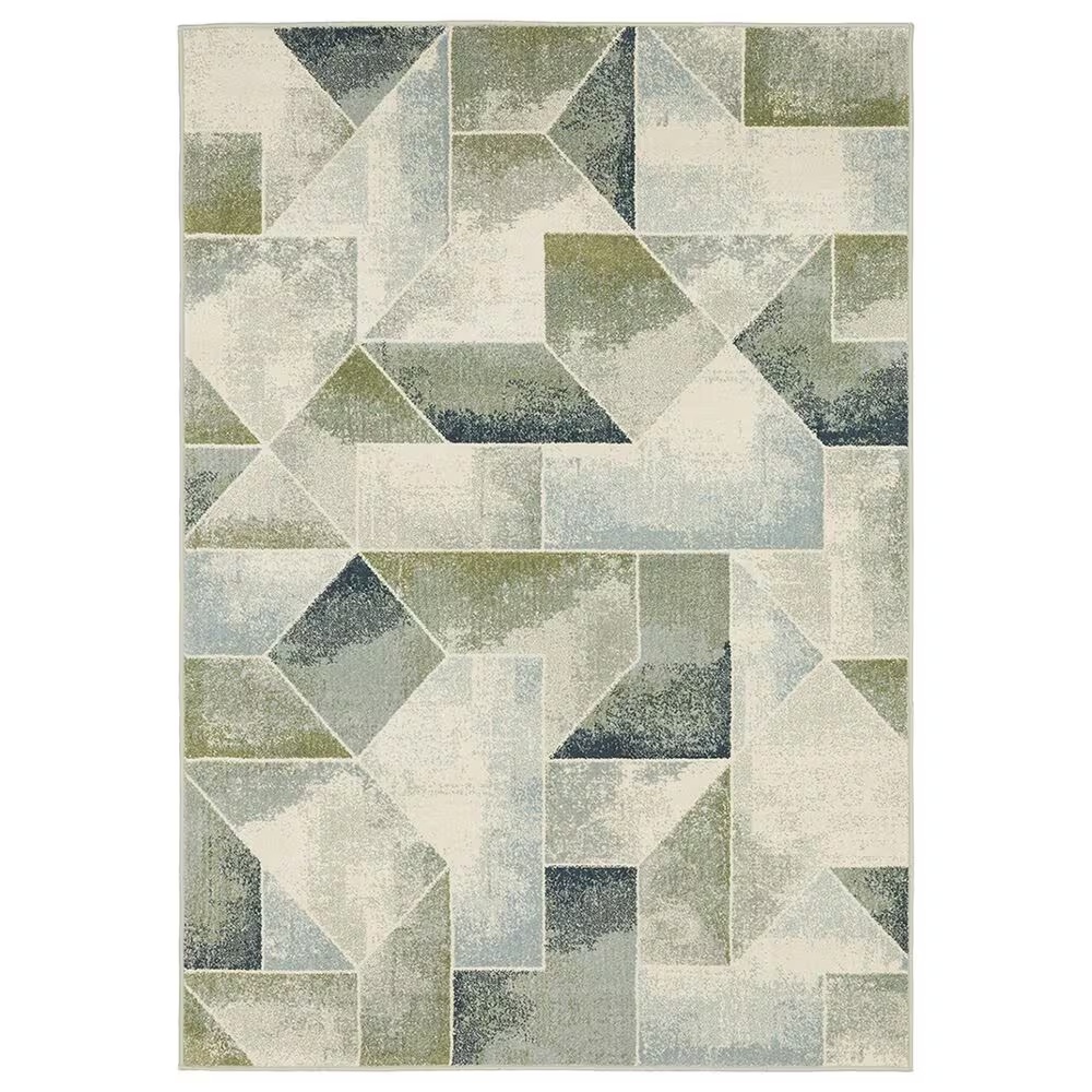 Oriental Weavers Branson Geometric Prisms 7'10" x 10' Blue and Green Area Rug